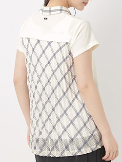 アダバット　26年春夏新作　バックシアー半袖ポロ　119-15420