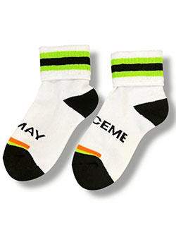 ディッセンバーメイ　26年春夏新作　パイルボーダーアンクル丈ソックス　2-999-4013