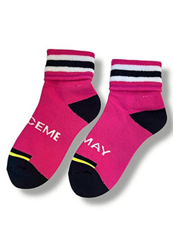 ディッセンバーメイ　26年春夏新作　パイルボーダーアンクル丈ソックス　2-999-4013