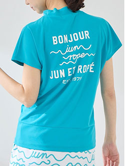 ジュン&ロペ　26年春夏新作　ウェーブグラフィックオフシルエットプルオーバー　ERM36000