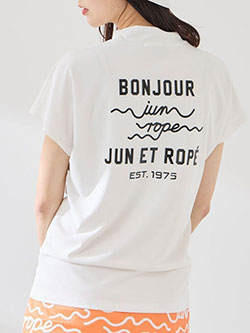 ジュン&ロペ　26年春夏新作　ウェーブグラフィックオフシルエットプルオーバー　ERM36000