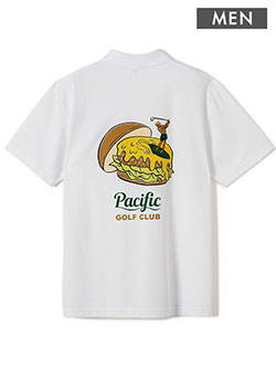 パシフィックゴルフクラブ　26年春夏新作　ハンバーガー半袖ポ(メンズ)　PGC250PLS160RI