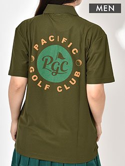 パシフィックゴルフクラブ　26年春夏新作　サークルロゴ半袖ポロ(メンズ)PGC250PLS162RI
