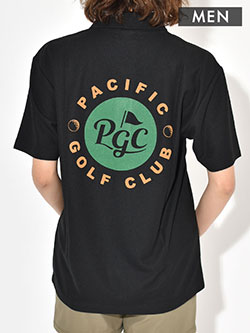 パシフィックゴルフクラブ　26年春夏新作　サークルロゴ半袖ポロ(メンズ)PGC250PLS162RI