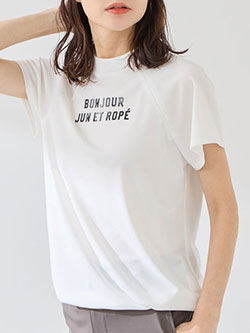 ジュン&ロペ　26年春夏新作　強撚スムースドロストモック2WAYプルオーバー　ERM56100