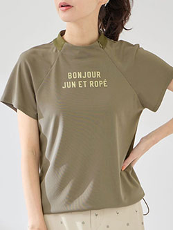 ジュン&ロペ　26年春夏新作　強撚スムースドロストモック2WAYプルオーバー　ERM56100