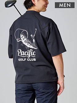 パシフィックゴルフクラブ　26年春夏新作　モックネック(メンズ)　PGC232CSS037MO