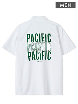 パシフィックゴルフクラブ　26年春夏新作　ロゴ半袖ポロシャツ(メンズ)　PGC260PLS198RI