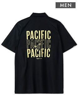 パシフィックゴルフクラブ　26年春夏新作　ロゴ半袖ポロシャツ(メンズ)　PGC260PLS198RI