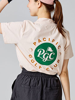パシフィックゴルフクラブ　26年春夏新作　サークルロゴ半袖モックネック　PGL261CSS581OL