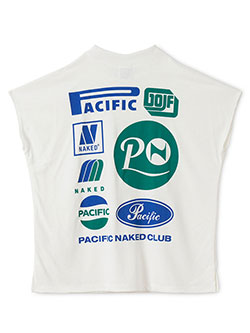 パシフィックゴルフクラブ 26年春夏新作 ネイキッドゴルフ×PGCバックプリントノースリーブモックネック NKD-PGC-15