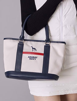 アダバット　26年秋冬新作　【ADABAT NAVY】トリコ船形カートバッグ　C86-07880