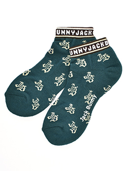 ジャックバニー　26年秋冬新作　ロゴ総柄シューズインソックス(レディス)　262-6286902