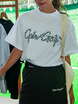 キャプテンズヘルムゴルフ　26年夏新作　鉄線モチーフ半袖Tシャツトートバッグ付き　CHG26-SS-WT23
