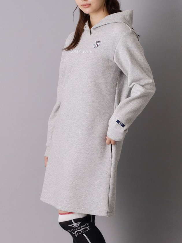 アダバット　26年秋冬新作　【ADABAT NAVY】長袖フーディワンピース　119-57901