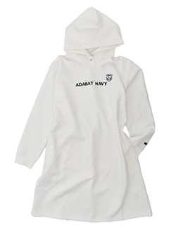 アダバット　26年秋冬新作　【ADABAT NAVY】長袖フーディワンピース　119-57901