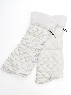 ニューバランスゴルフ　26FW　サテン×ファーリバーシブルレッグウォーマー　012-6283509