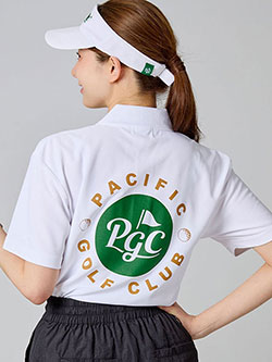 パシフィックゴルフクラブ　26年秋冬新作　PGC CIRCLE LOGO POLO SHIRT(レディース)　 PGL250PLS161RI