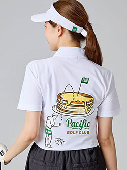パシフィックゴルフクラブ　26年秋冬新作　GOLF & PANCAKE POLO SHIRT(レディース)　 PGL250PLS157OL