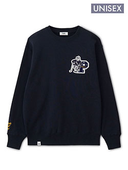 パシフィックゴルフクラブ　26年秋冬新作　BLACK_KITE_MASCOTクルーネックプルオーバー(ユニセックス)　 PGC263CSL218RI
