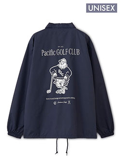 パシフィックゴルフクラブ　26年秋冬新作　BLACK_KITE_MASCOT_コーチジャケット(ユニセックス)　 PGC263OTR217RI